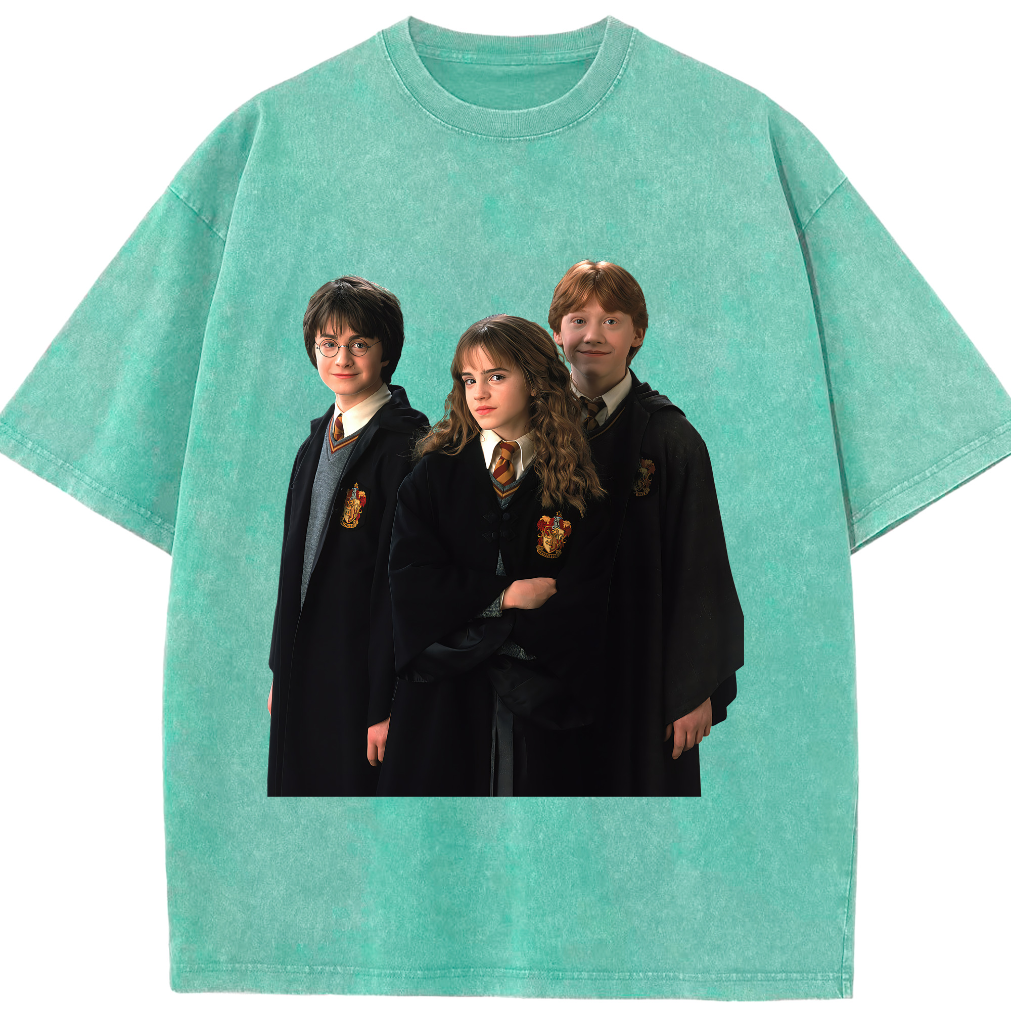 （画像用） Harry Potter ハリー・ポッターシリーズ 綿100% ヴィンテージ風 半袖Tシャツ（フロントプリント）